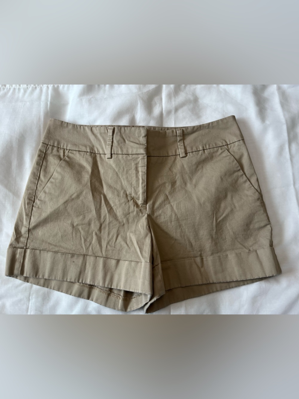 New York & Company Tan Cuffed Women's Shorts
